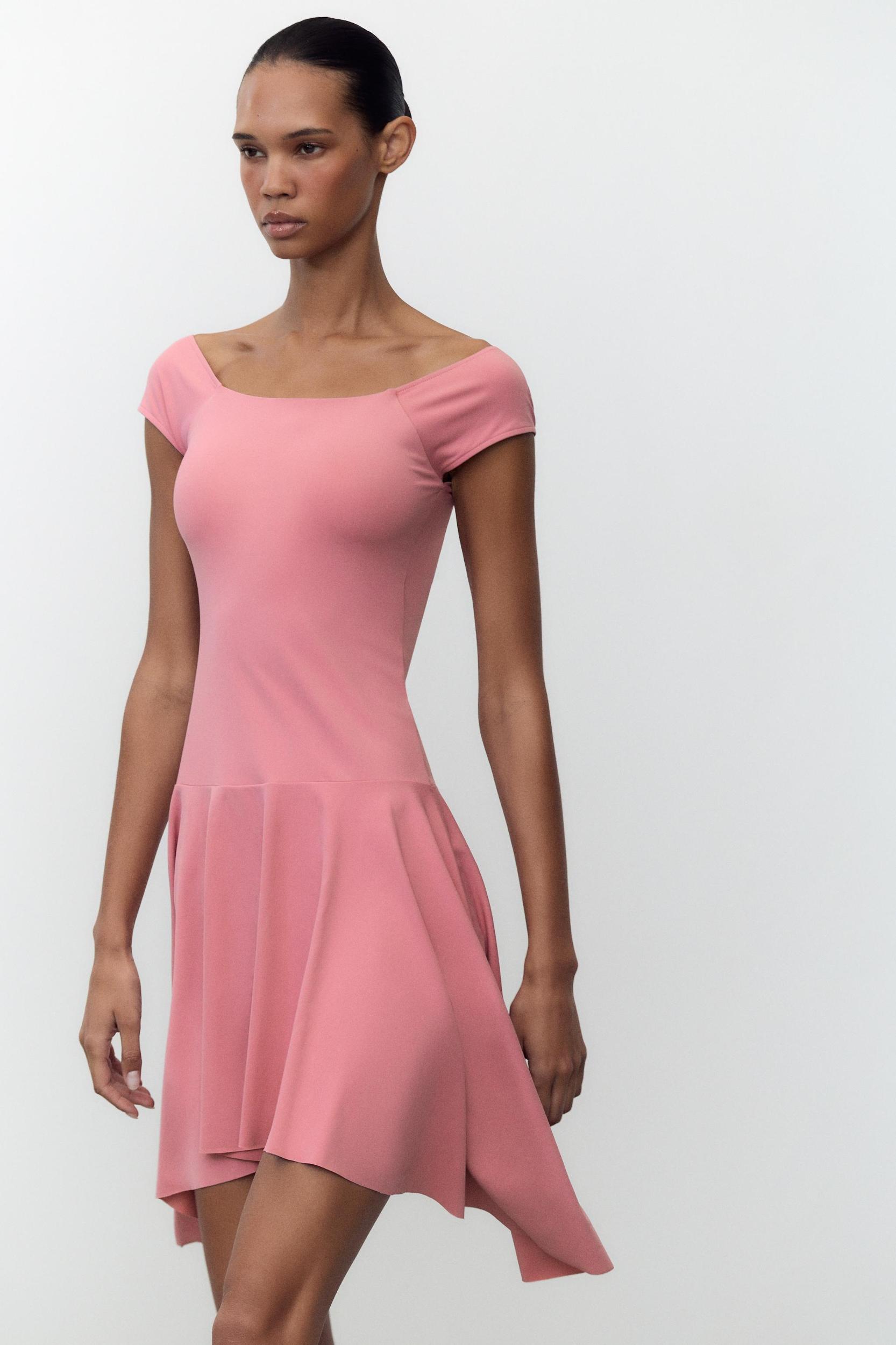 ASYMMETRIC HEM POLYAMIDE DRESS Product Image