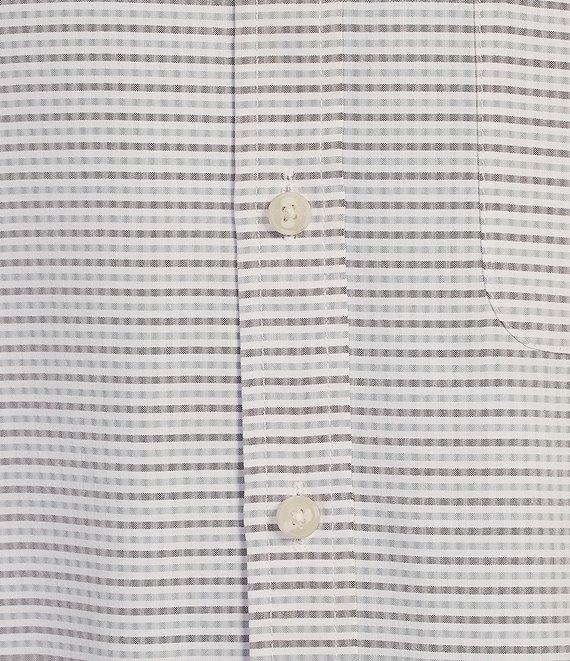 Roundtree & Yorke Short Sleeve Small Checked Polynosic Sport Shirt Product Image
