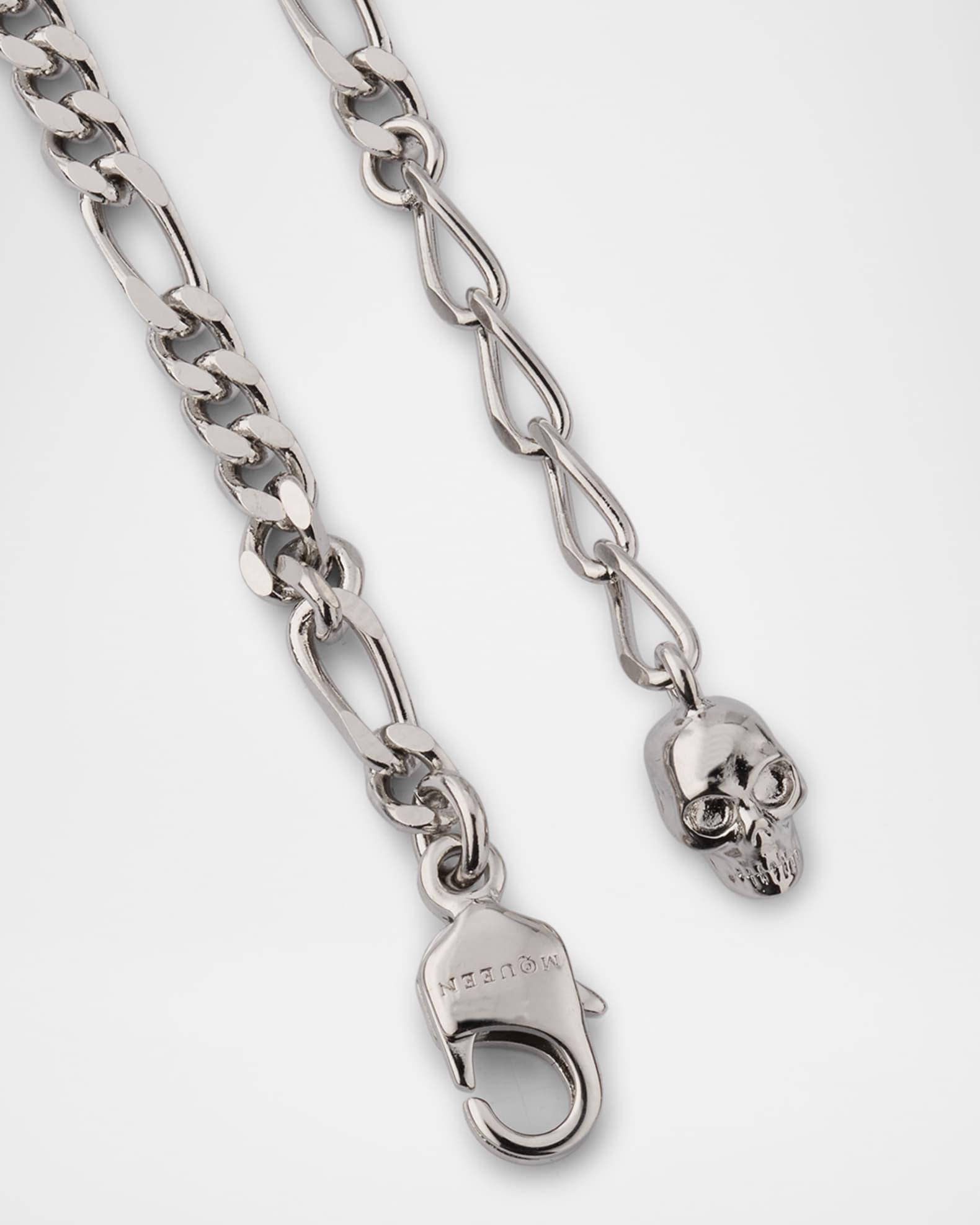Men's Pearly Skull Chain Necklace Product Image