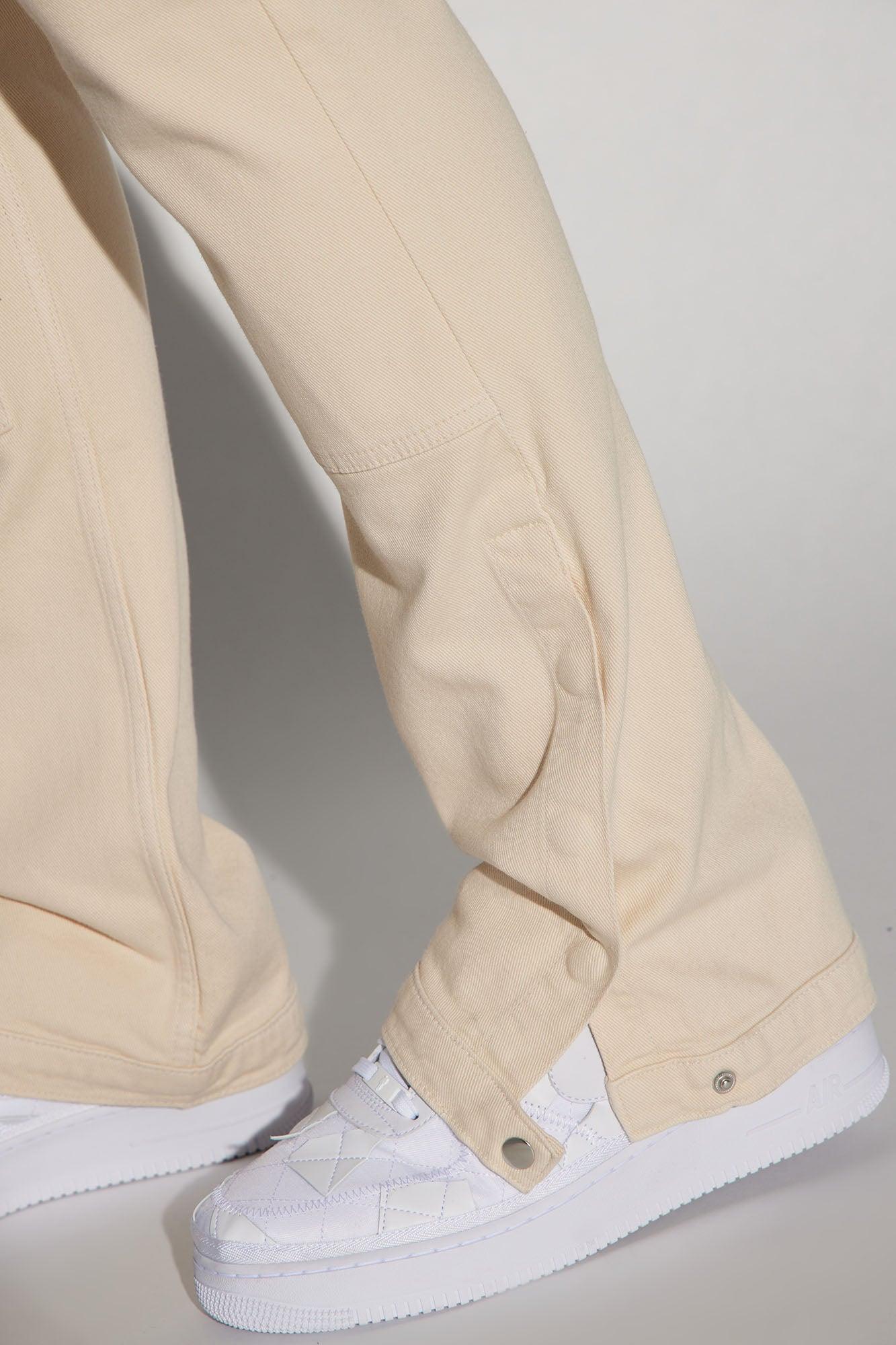 Indestructible Slim Flare Carpenter Pants - Cream Product Image