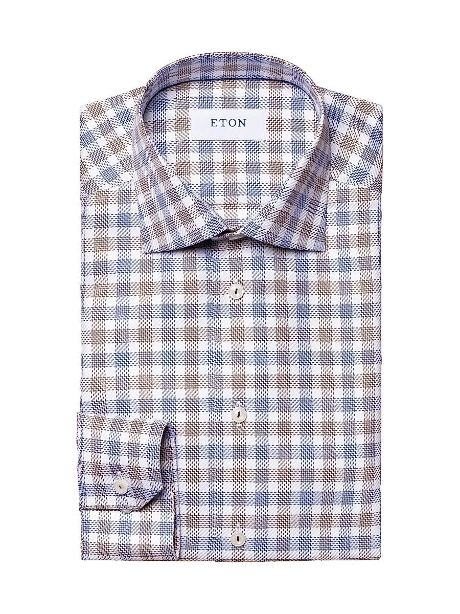 Mens Classic-Fit King Twill Check Button-Front Shirt Product Image