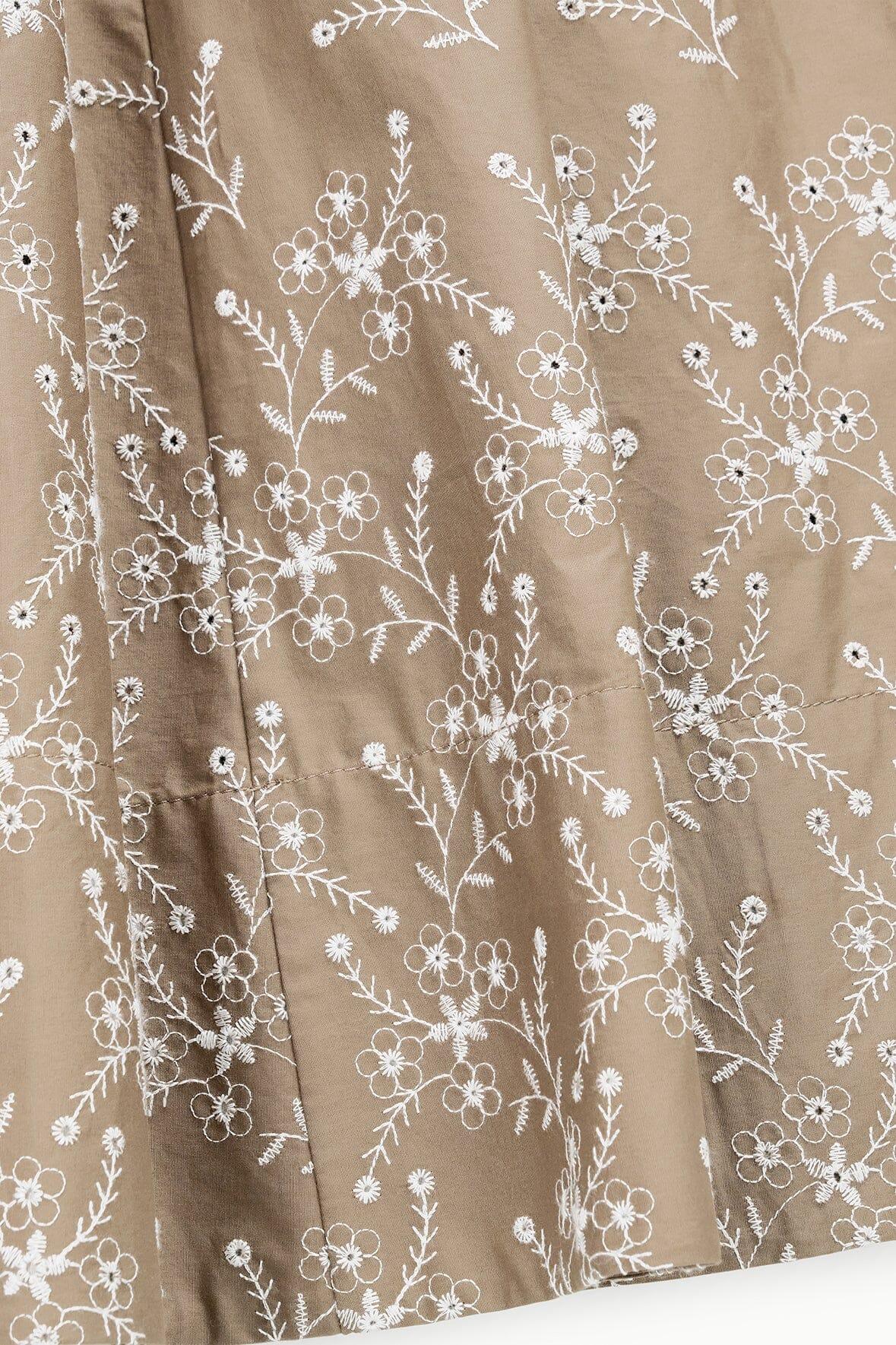 WELLS DRESS | TAUPE EMBROIDERY Product Image