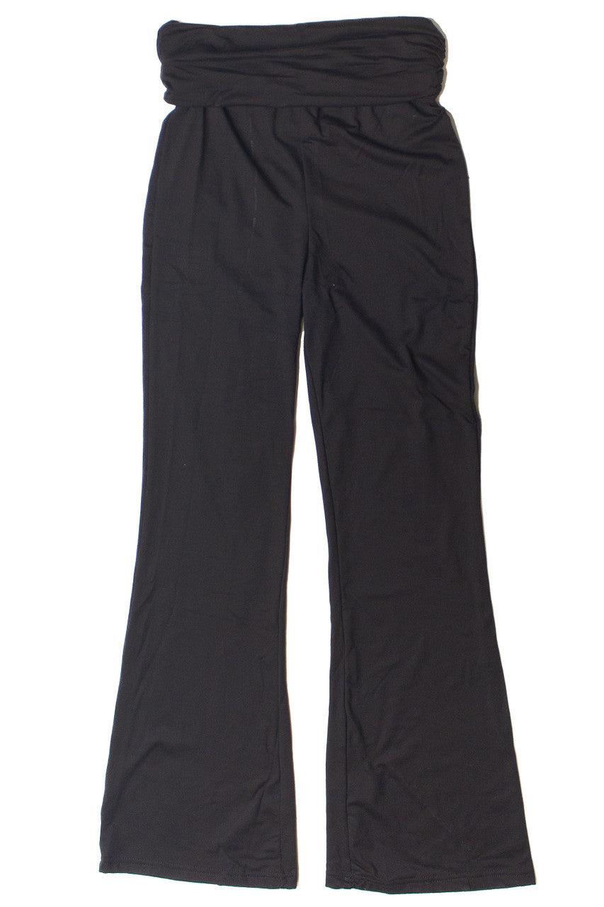 Fold Over Ruched Waistband Flare Leggings Product Image