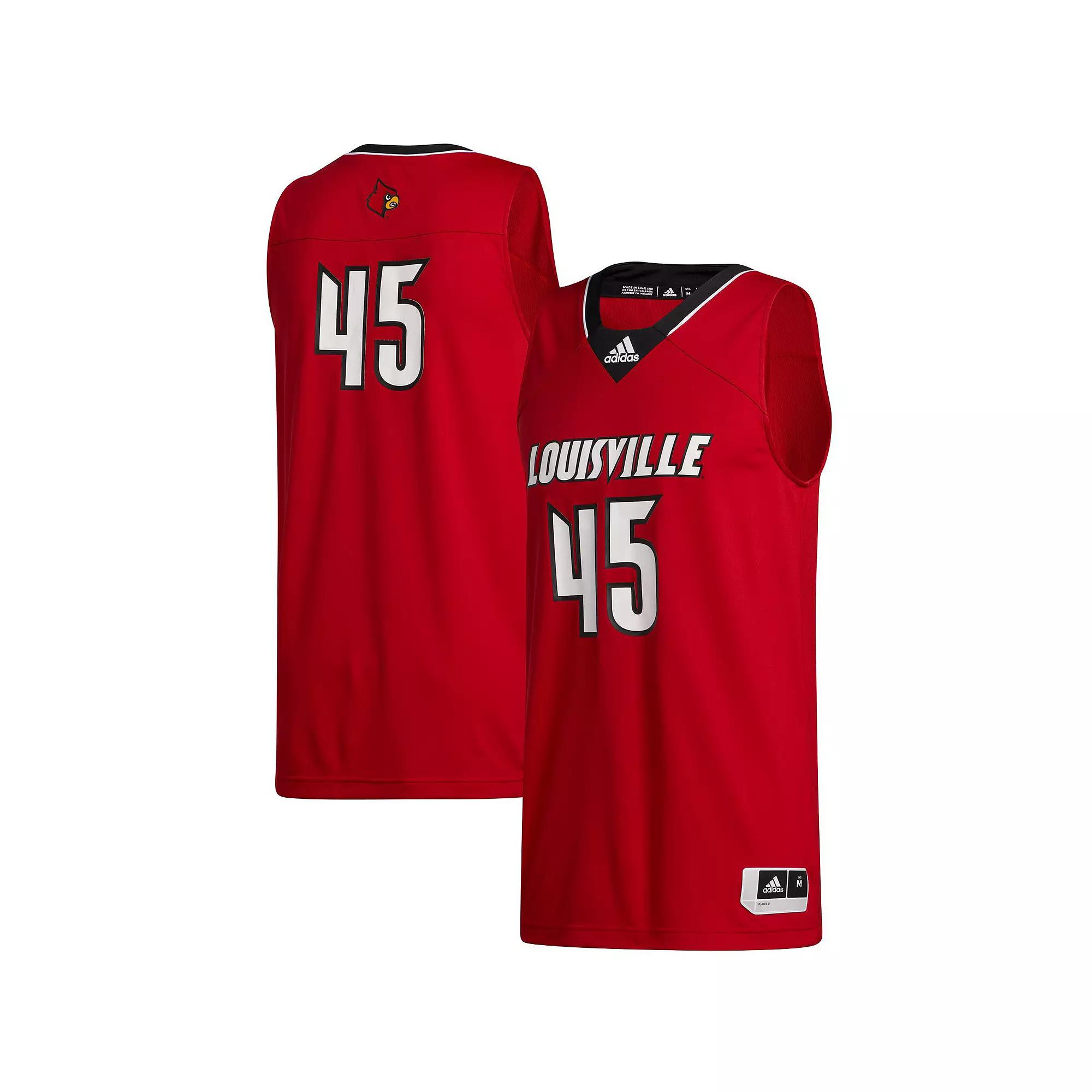Men's adidas #45 Red Louisville Cardinals Swingman Jersey, Size: Medium Product Image