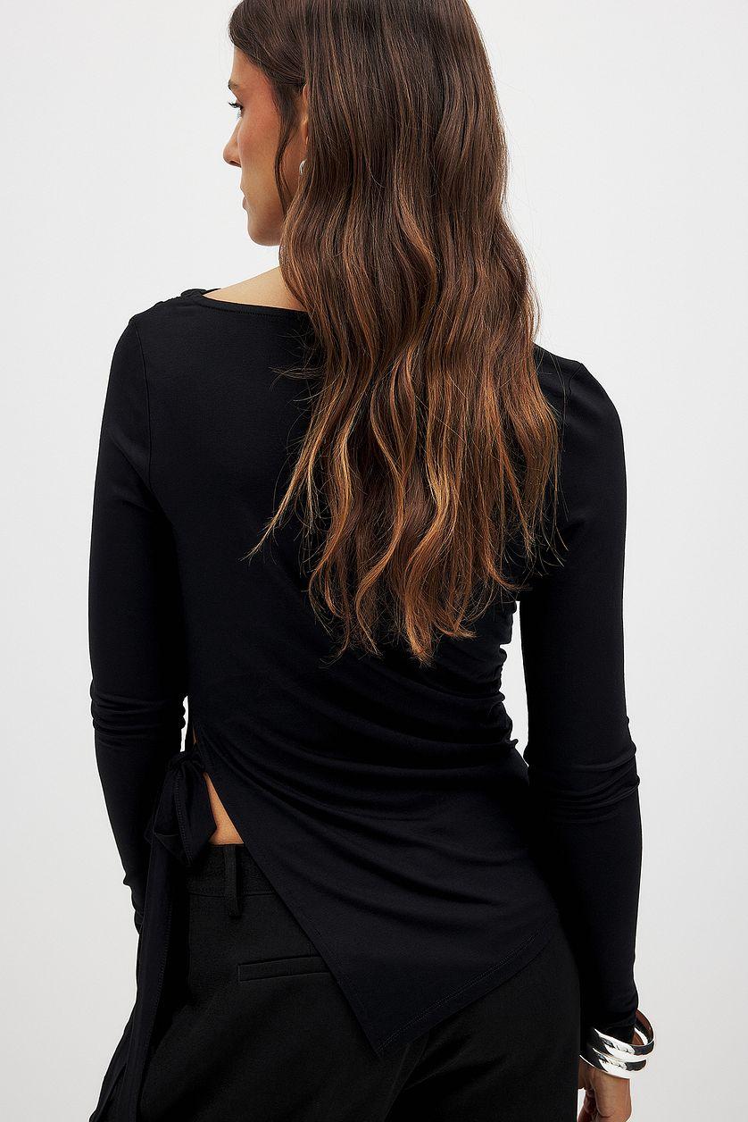 Soft Line Tie Side Top Offwhite Product Image