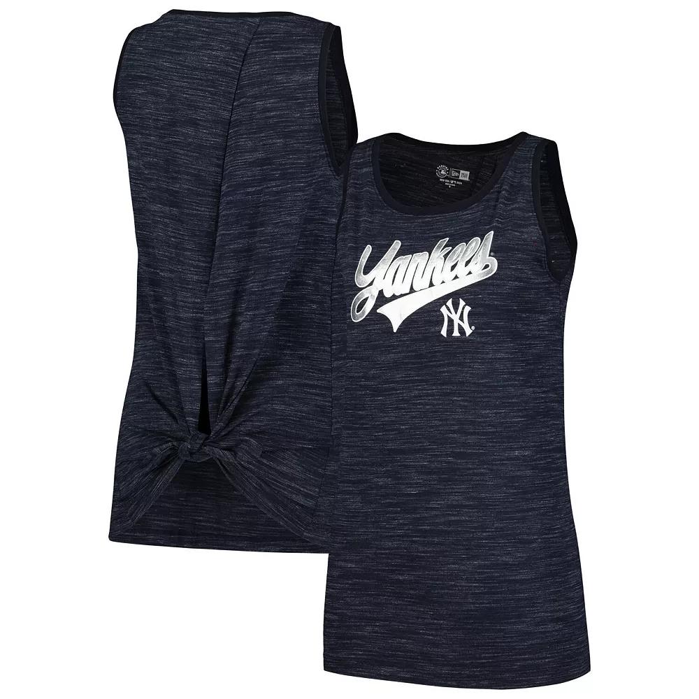 Women's New Era Navy New York Yankees Space-Dye Active Tank Top, Size: Medium, Blue Product Image