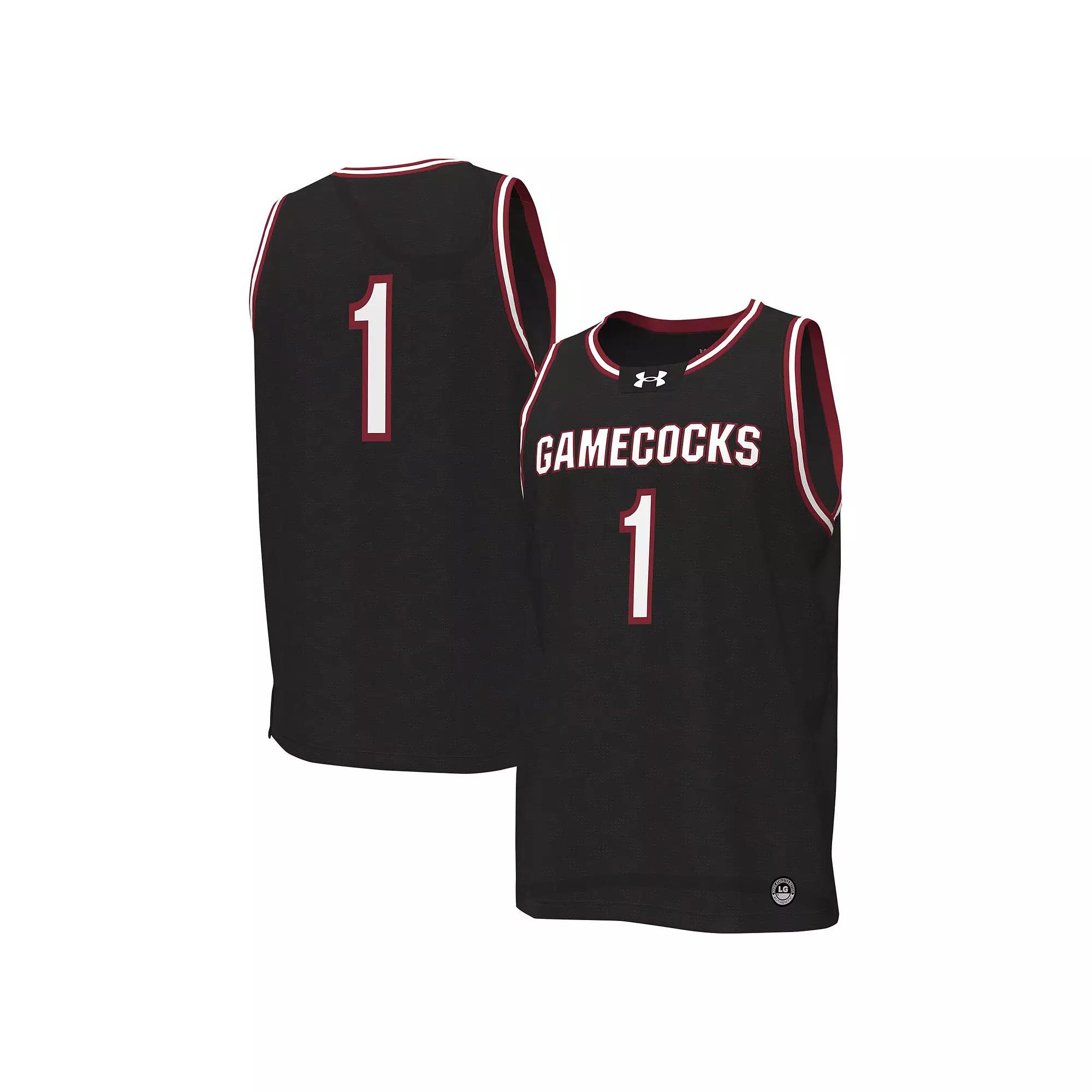 Men's Under Armour #1 Black South Carolina Gamecocks Replica Basketball Jersey,  Product Image