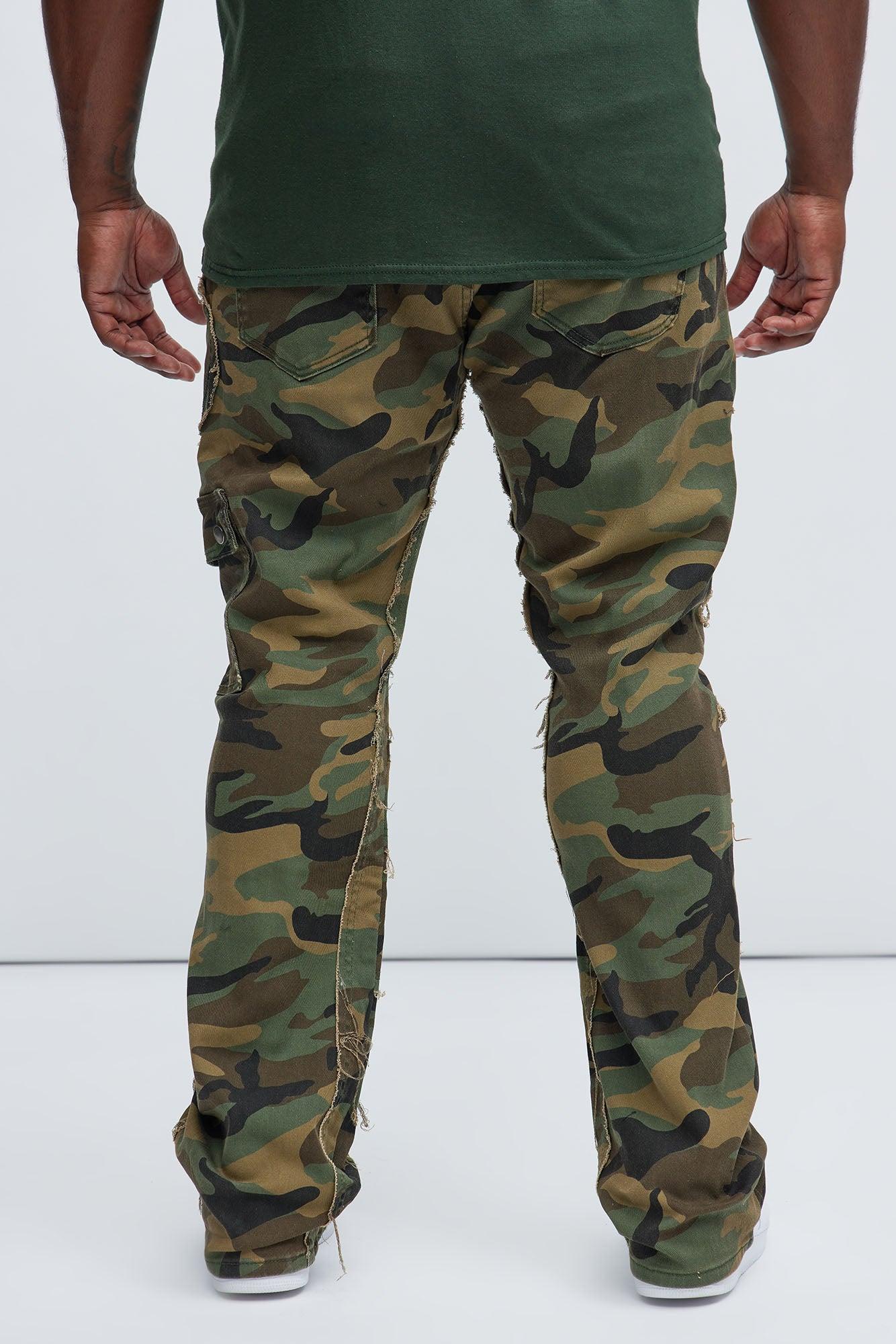 Pull Up To The Scene Skinny Flare Pants - Camouflage Product Image
