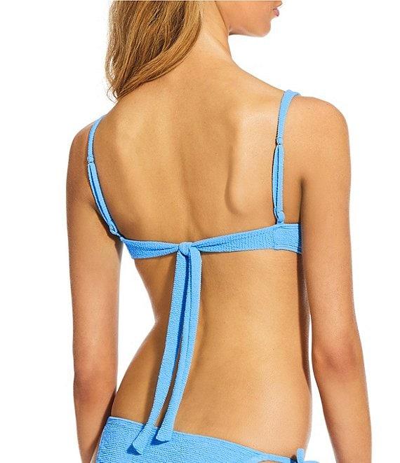 GB Scrunchie Textured Tie Side Hipster Swim Bottom Product Image