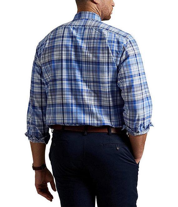 Polo Ralph Lauren Big & Tall Classic Multi Fit Plaid Oxford Long Sleeve Woven Shirt Product Image