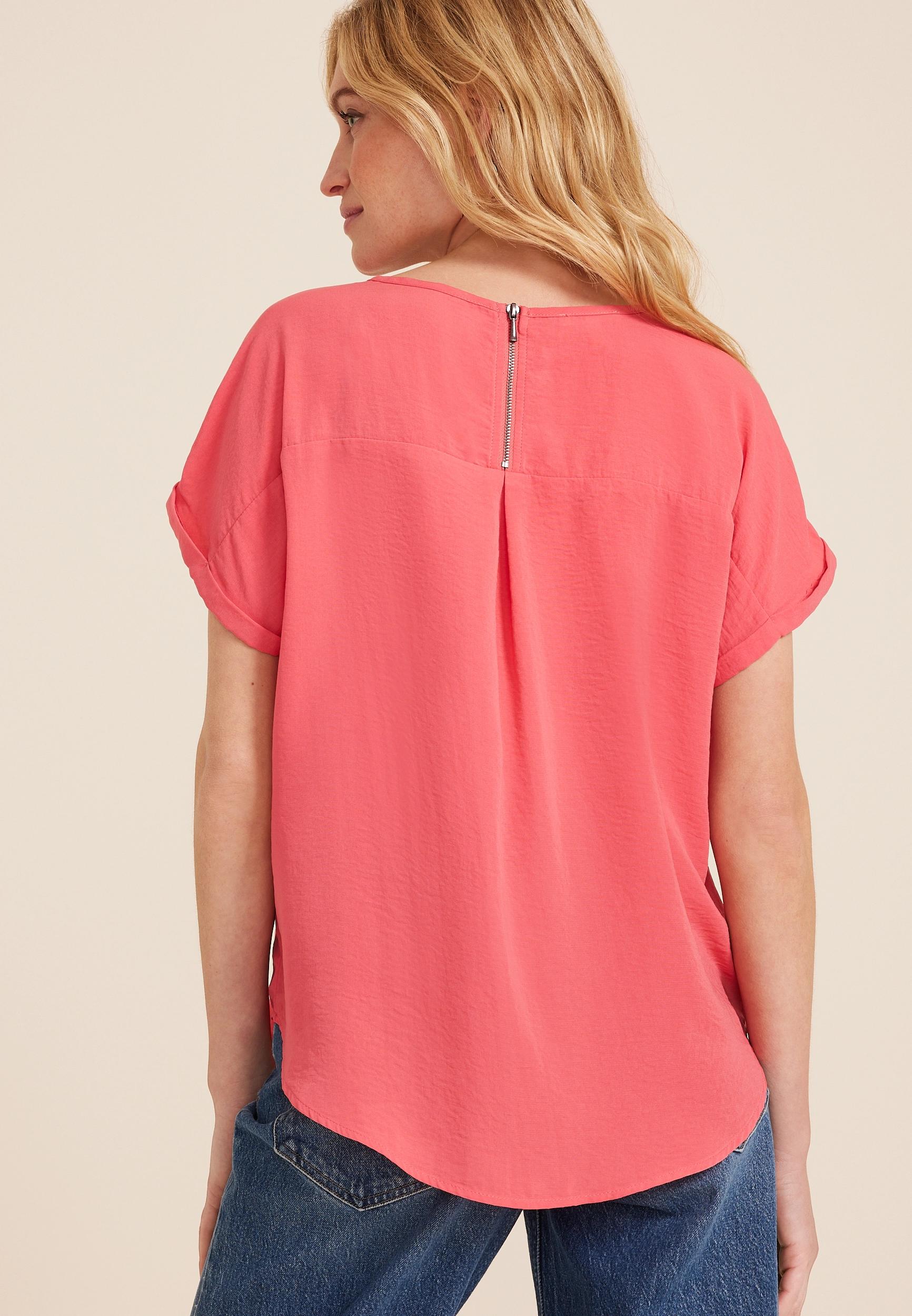Delton Zipper Back Blouse Product Image