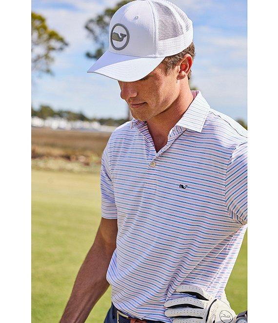 Vineyard Vines Tri-Color Bradley Stripe Sankaty Performance Short Sleeve Polo Shirt Product Image