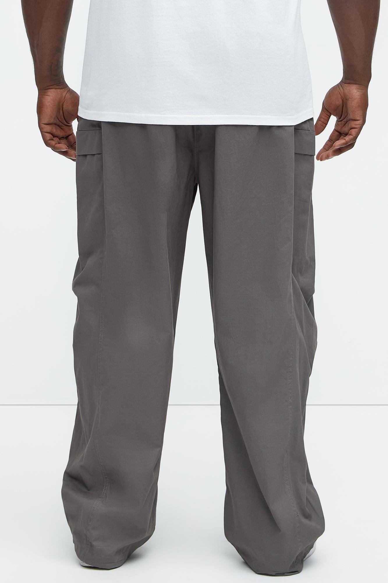 Baggy Chase Utility Cargo Pants - Grey Product Image