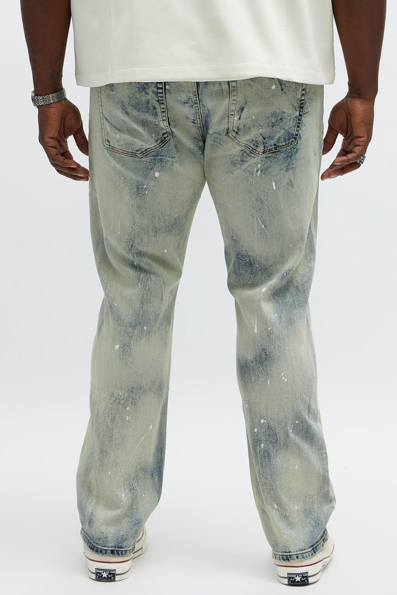 Skinny Metro Bleached Jeans - Bleach Blue Wash Male Product Image