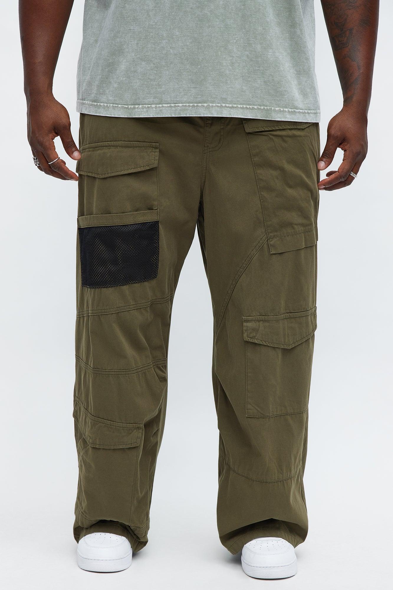 Baggy Lester Cargo Pants - Olive Male Product Image