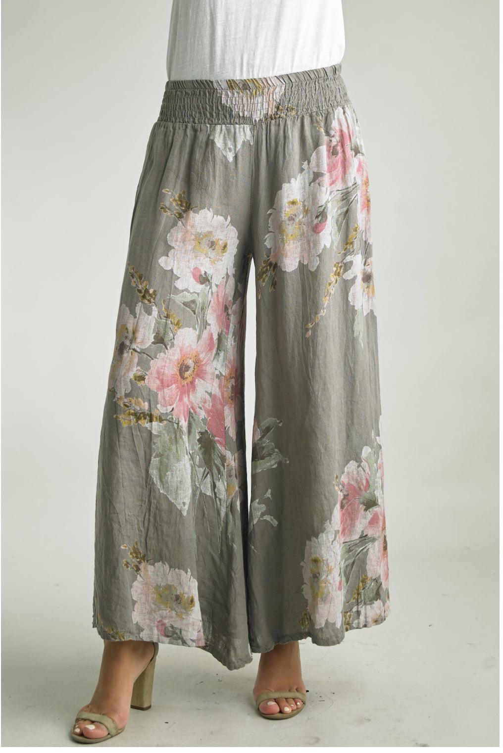 Floral Plazzo Pants Product Image
