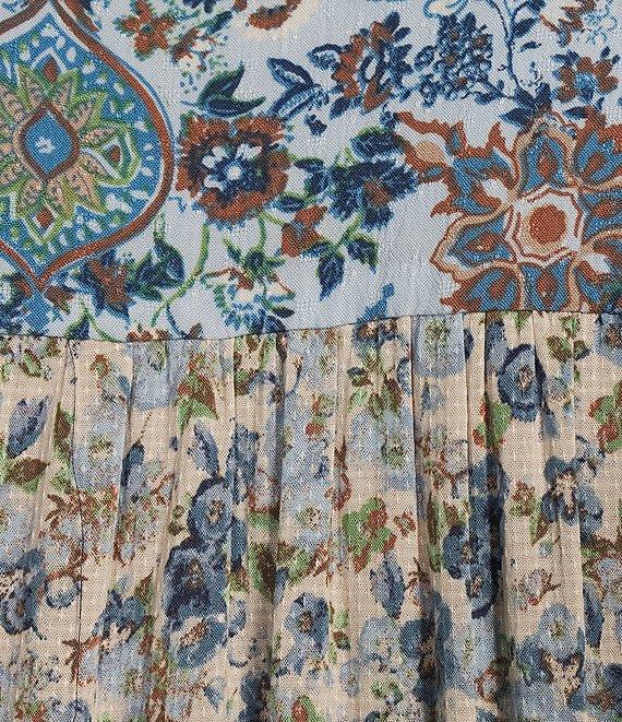 Nurture by Westbound 3/4 Sleeve Floral Button Front Midi Dress Product Image