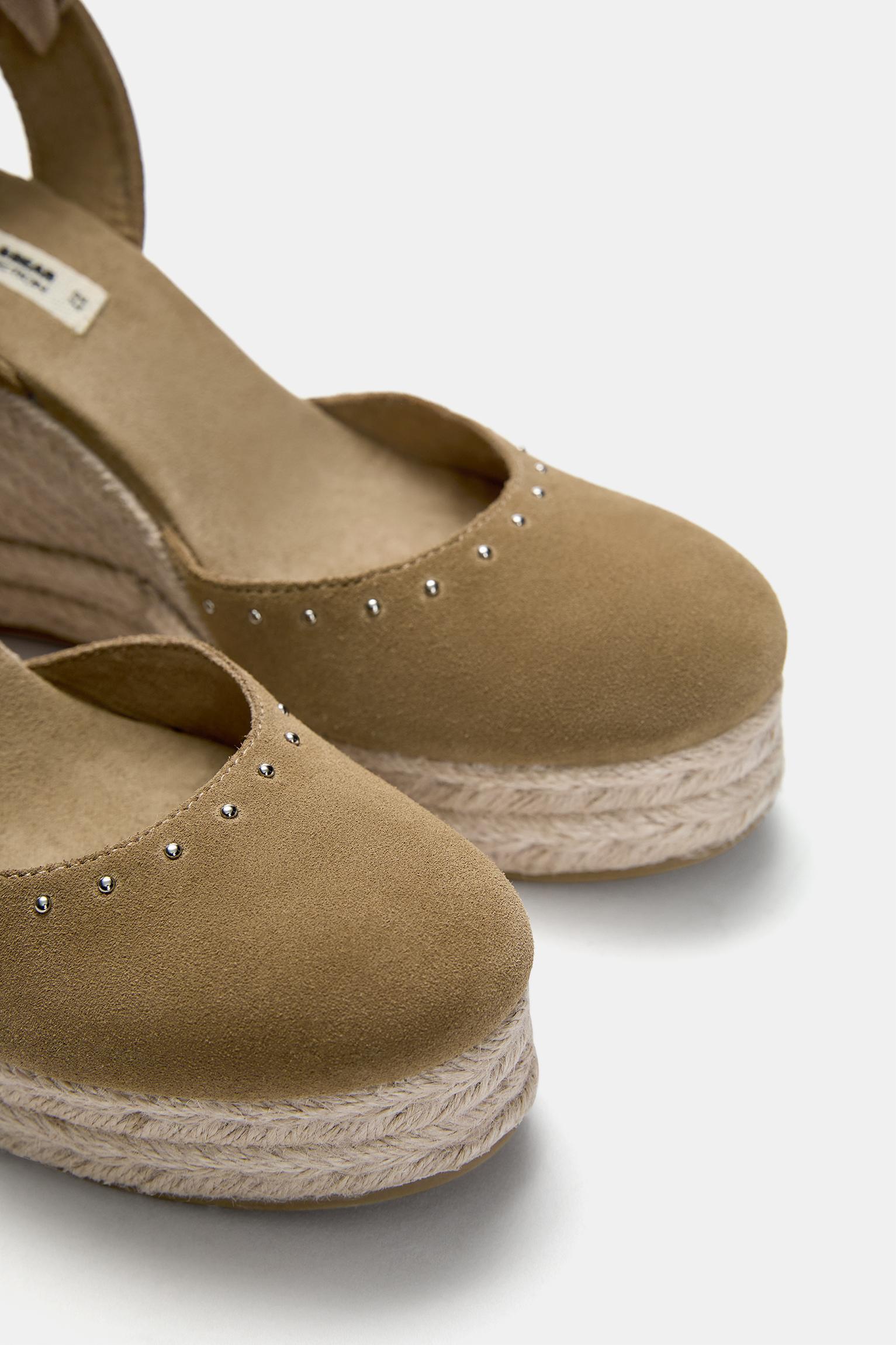 Leather wedge espadrilles Product Image