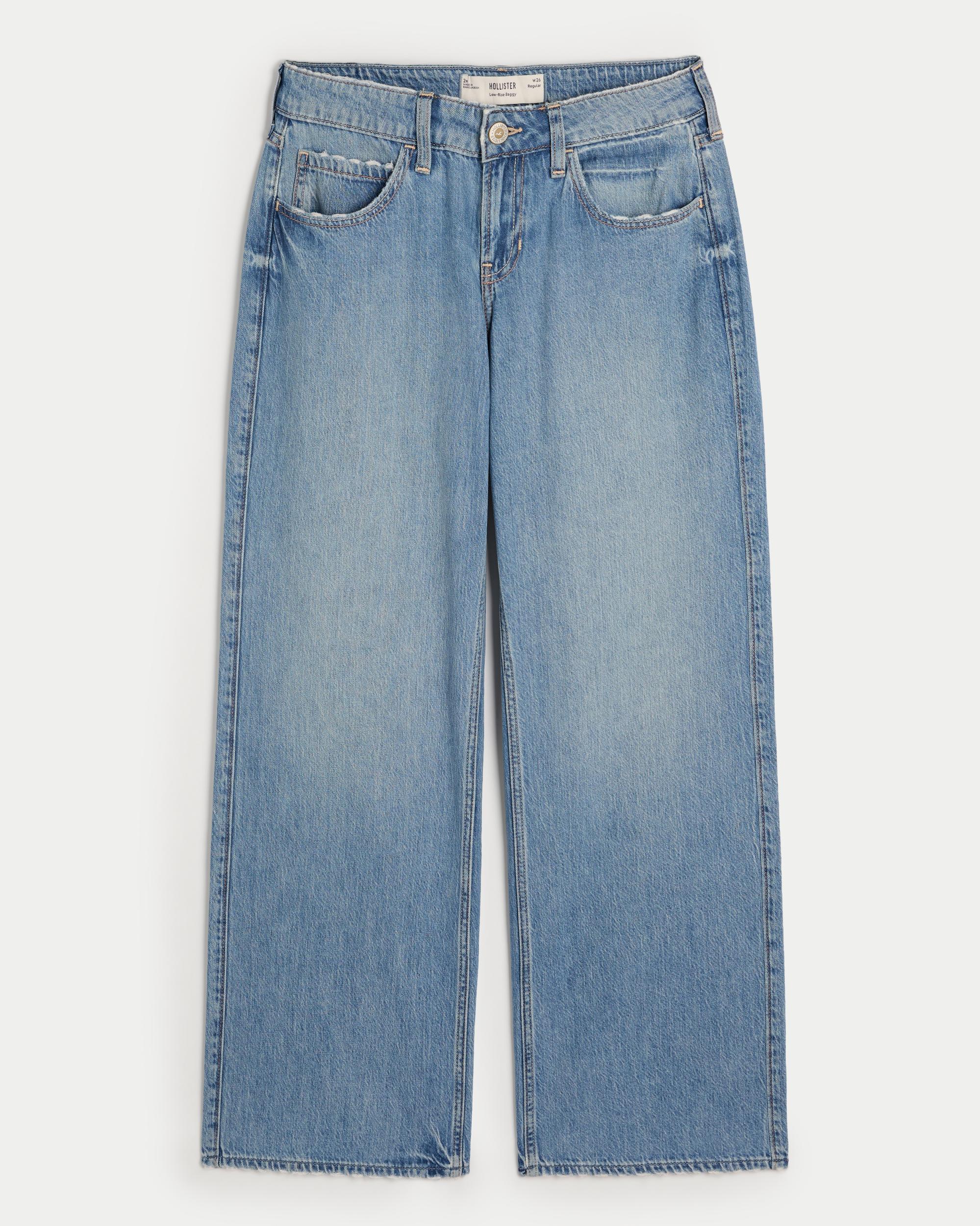 Low-Rise Lightweight Medium Wash Baggy Jeans Product Image
