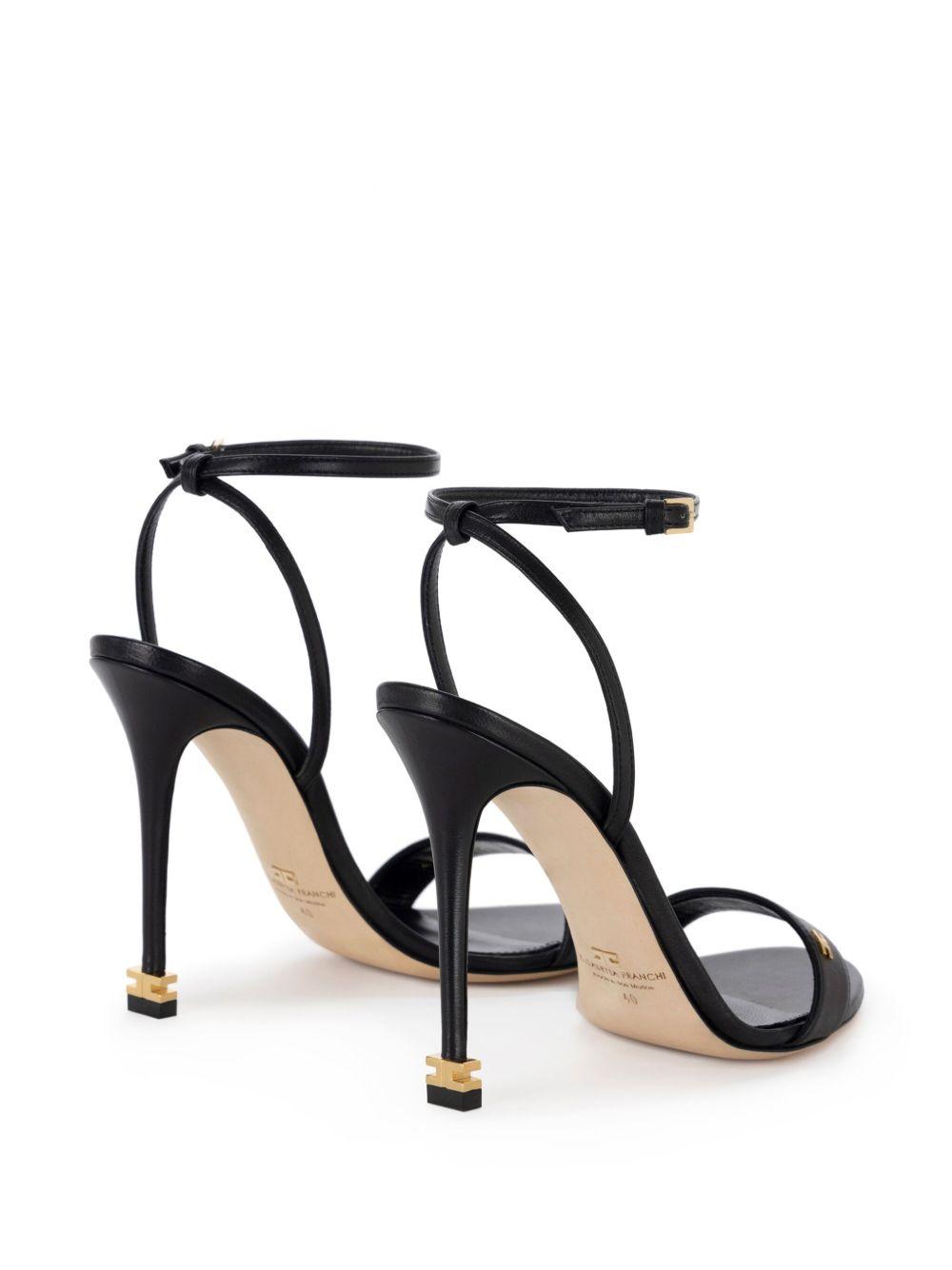 100mm logo-plaque leather sandals Product Image