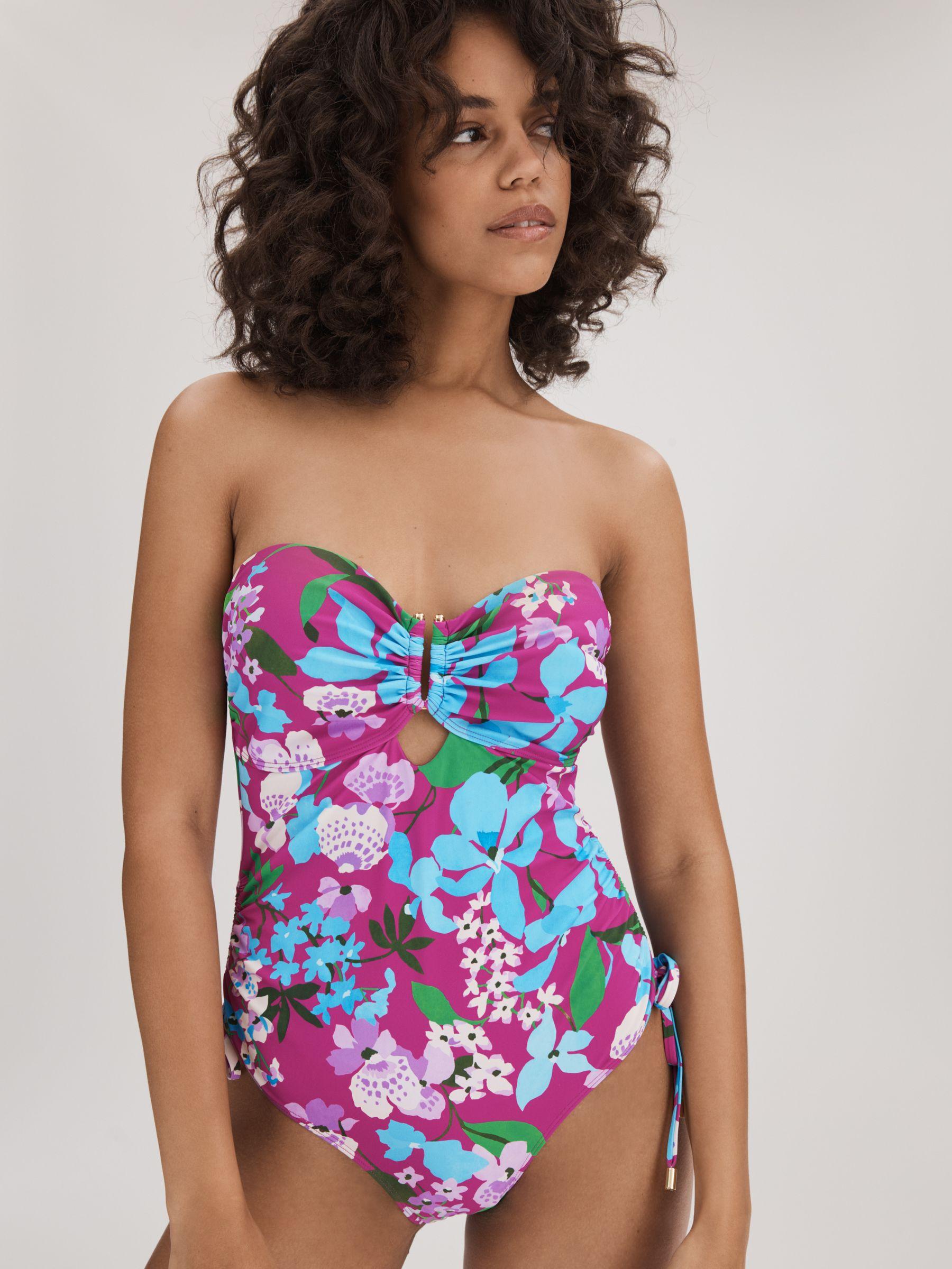 Florere Printed Ruched Swimsuit in Multi Product Image