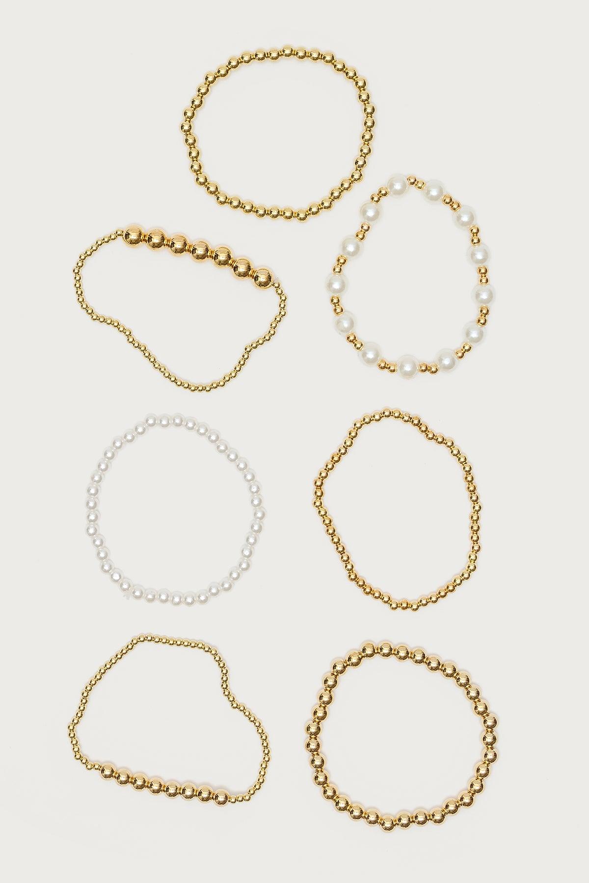 Glam Pearly Beaded Bracelet Pack Product Image
