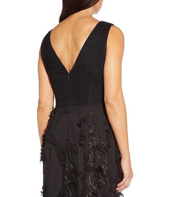 Aidan Mattox V-Neck Sleeveless Front Slit Gown Product Image