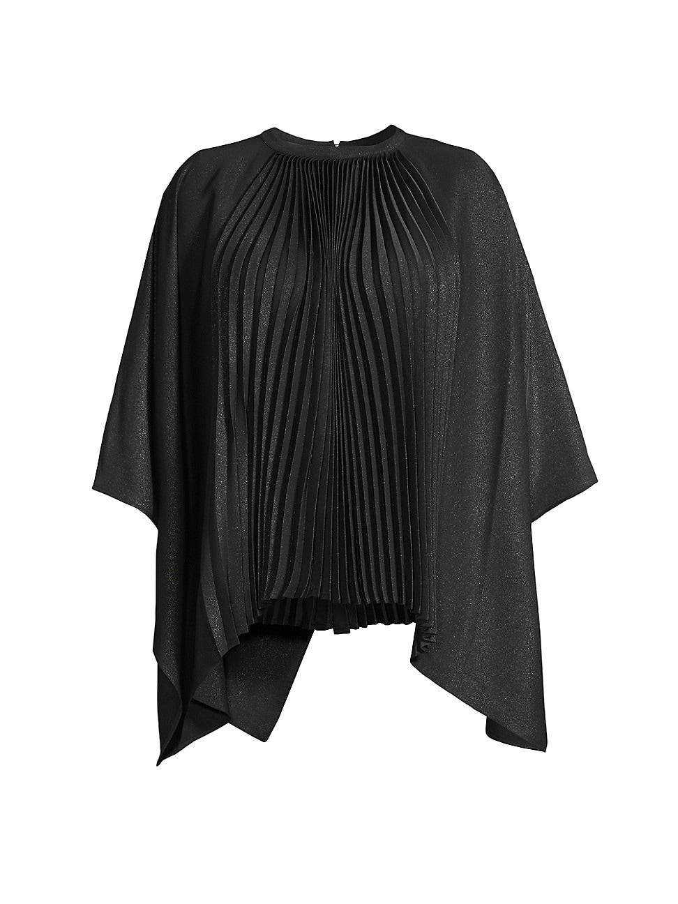 Womens Pleated Glittery Poncho Product Image