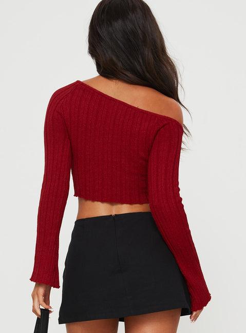 Santorini Knit Top Red Product Image