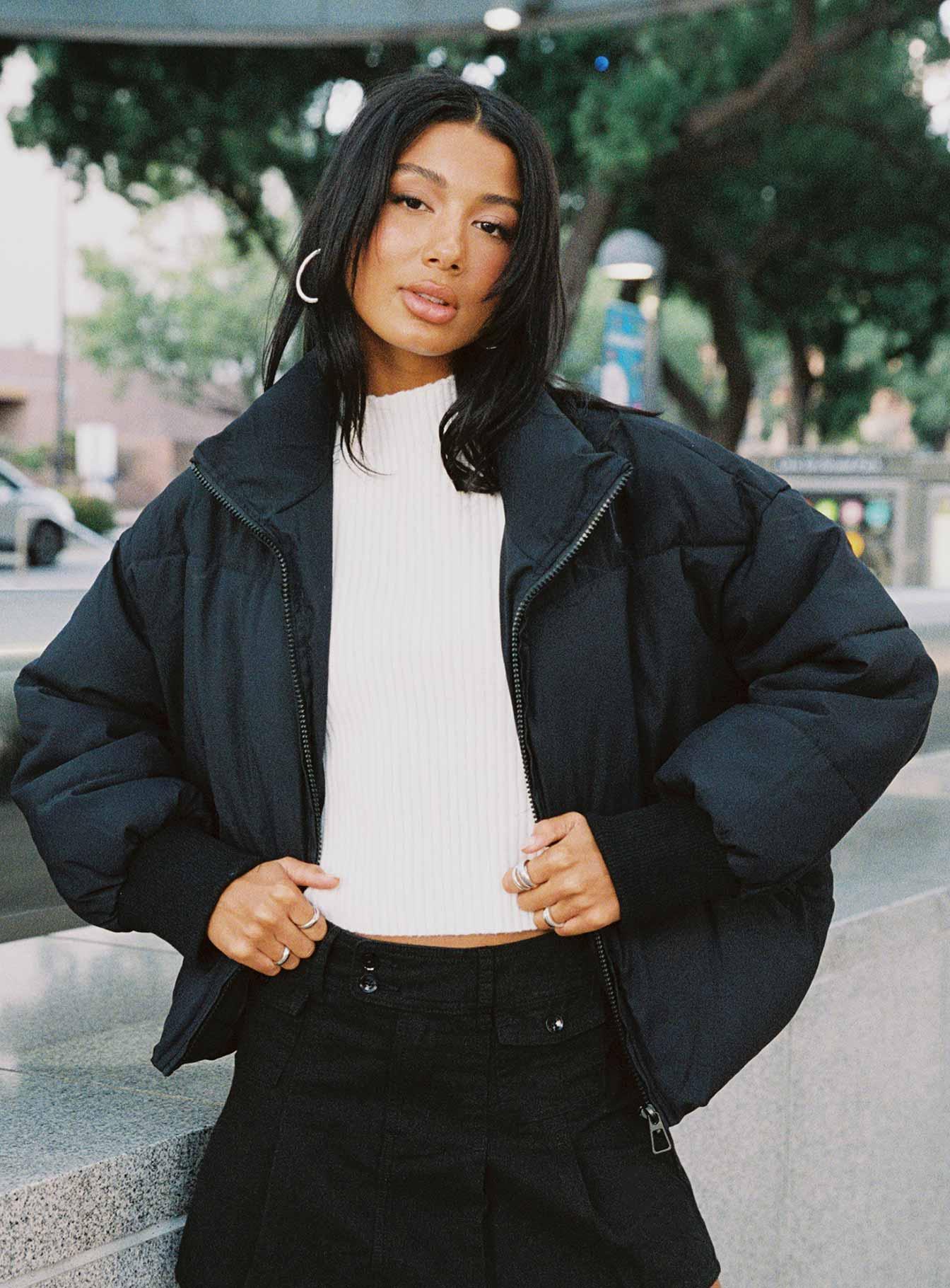 Abe Puffer Jacket Black Product Image