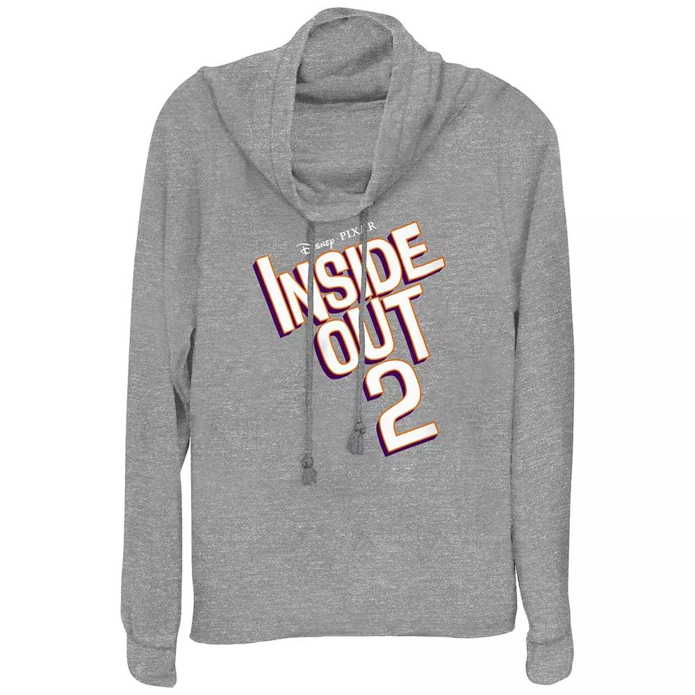 Disney / Pixar's Inside Out 2 Title Logo Women's Cowlneck Graphic Lightweight Long Sleeve,  Product Image