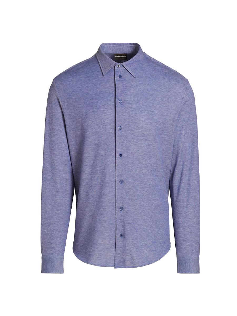 Men's Pique Jersey Micro-Dot Sport Shirt Product Image