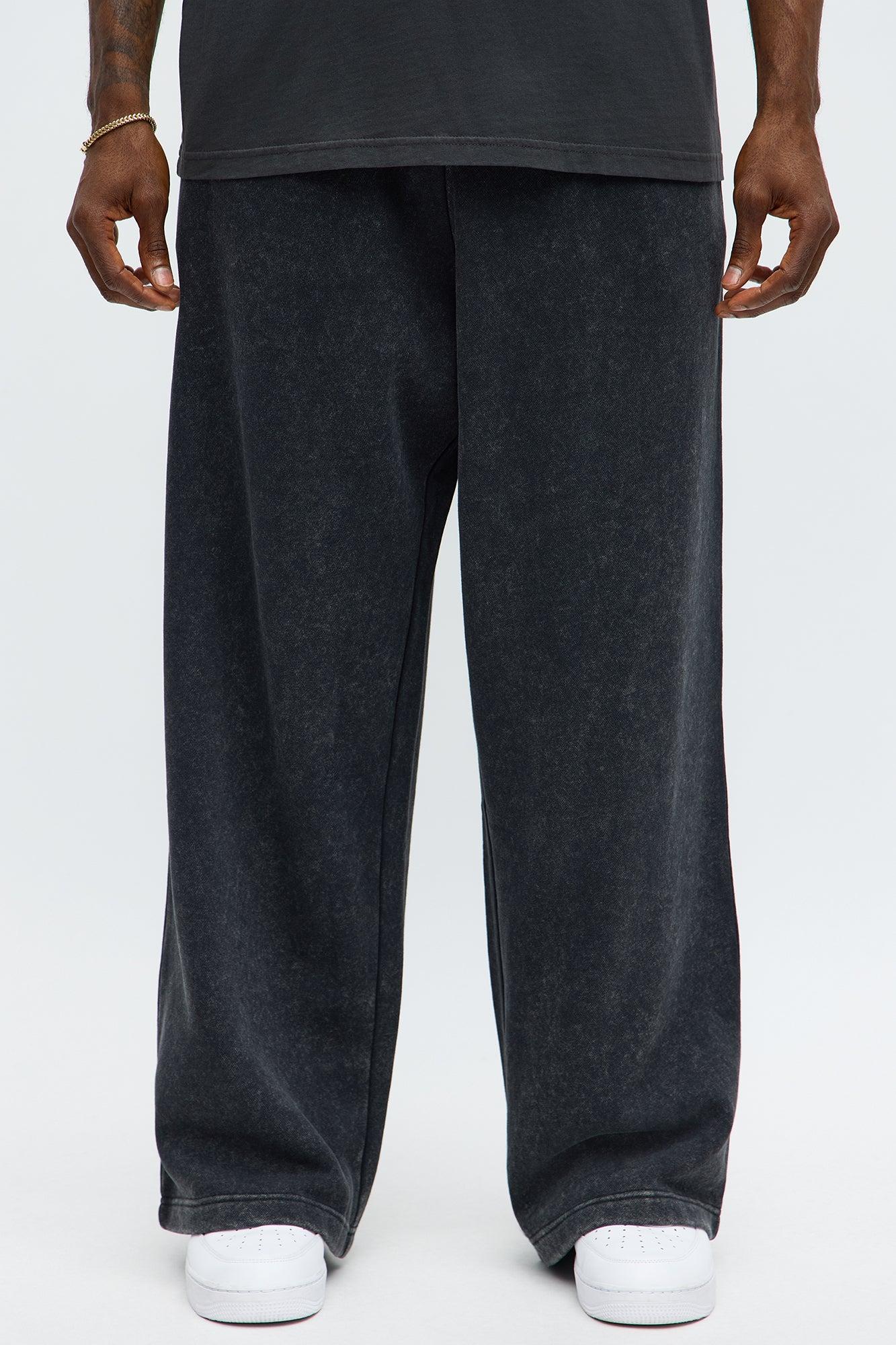 Tyson Baggy Washed Pants - Black Wash Male Product Image