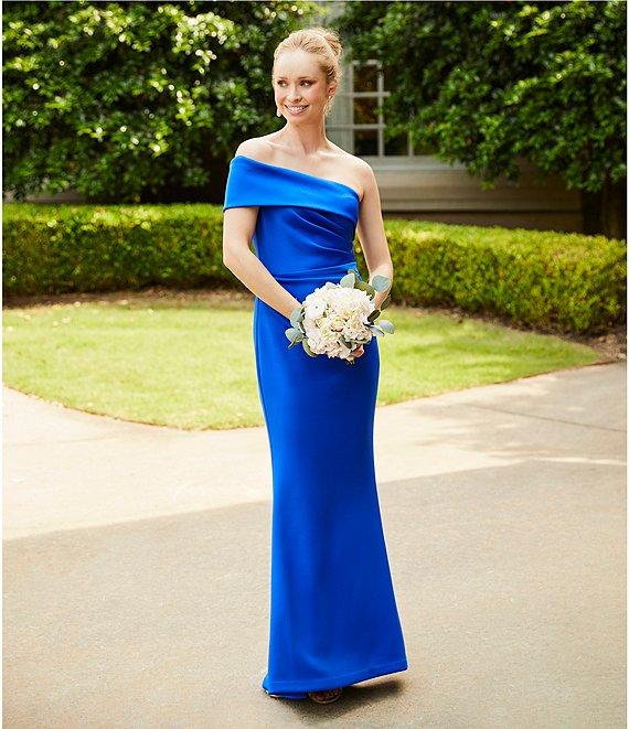 Eliza J Stretch Off-the-Shoulder Sleeveless Gown Product Image