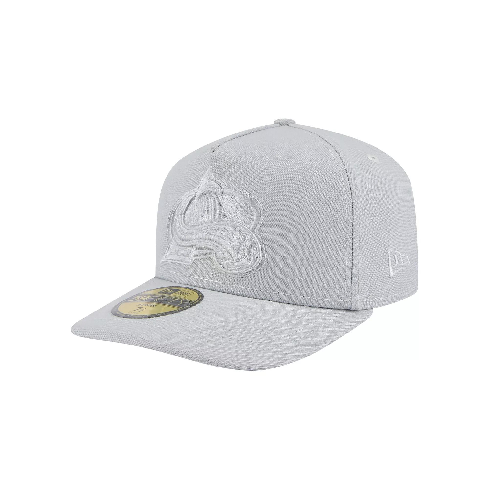Men's New Era Gray Colorado Avalanche Color Pack A-Frame 59FIFTY Fitted Hat, Size: 7 3/4, Grey Product Image