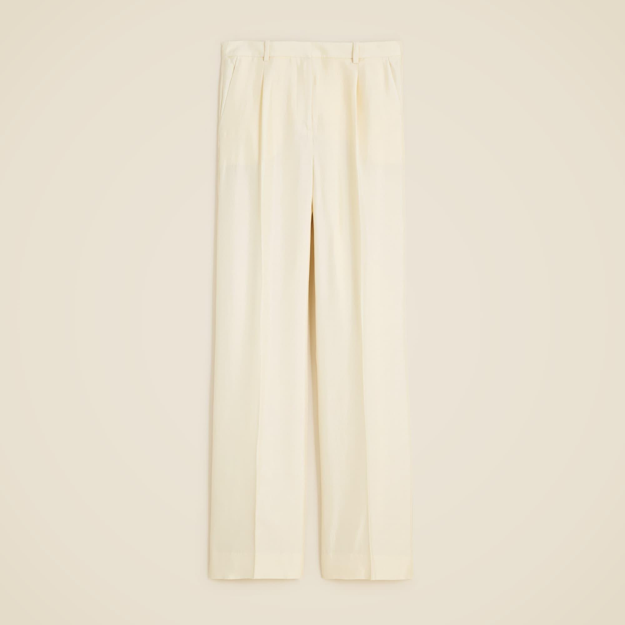 Essential wide-leg pant in textured satin Product Image