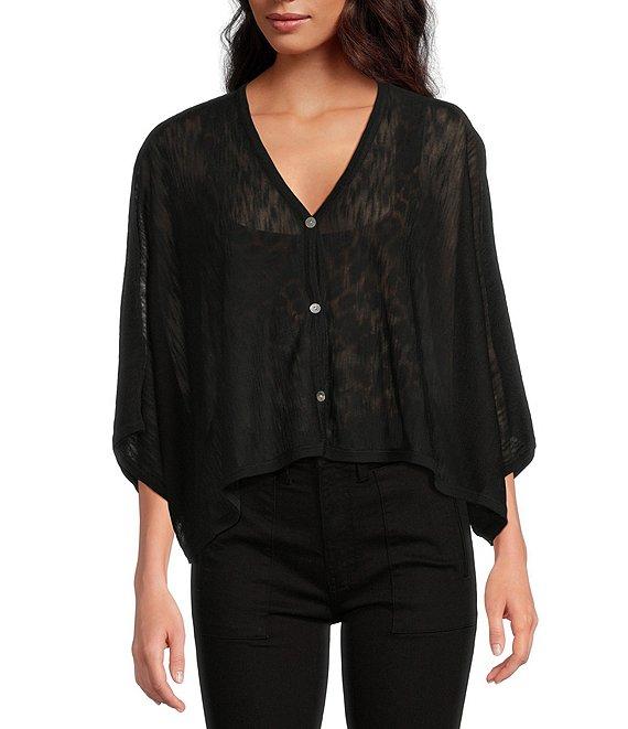 Anna & Ava Button Front Poncho Product Image