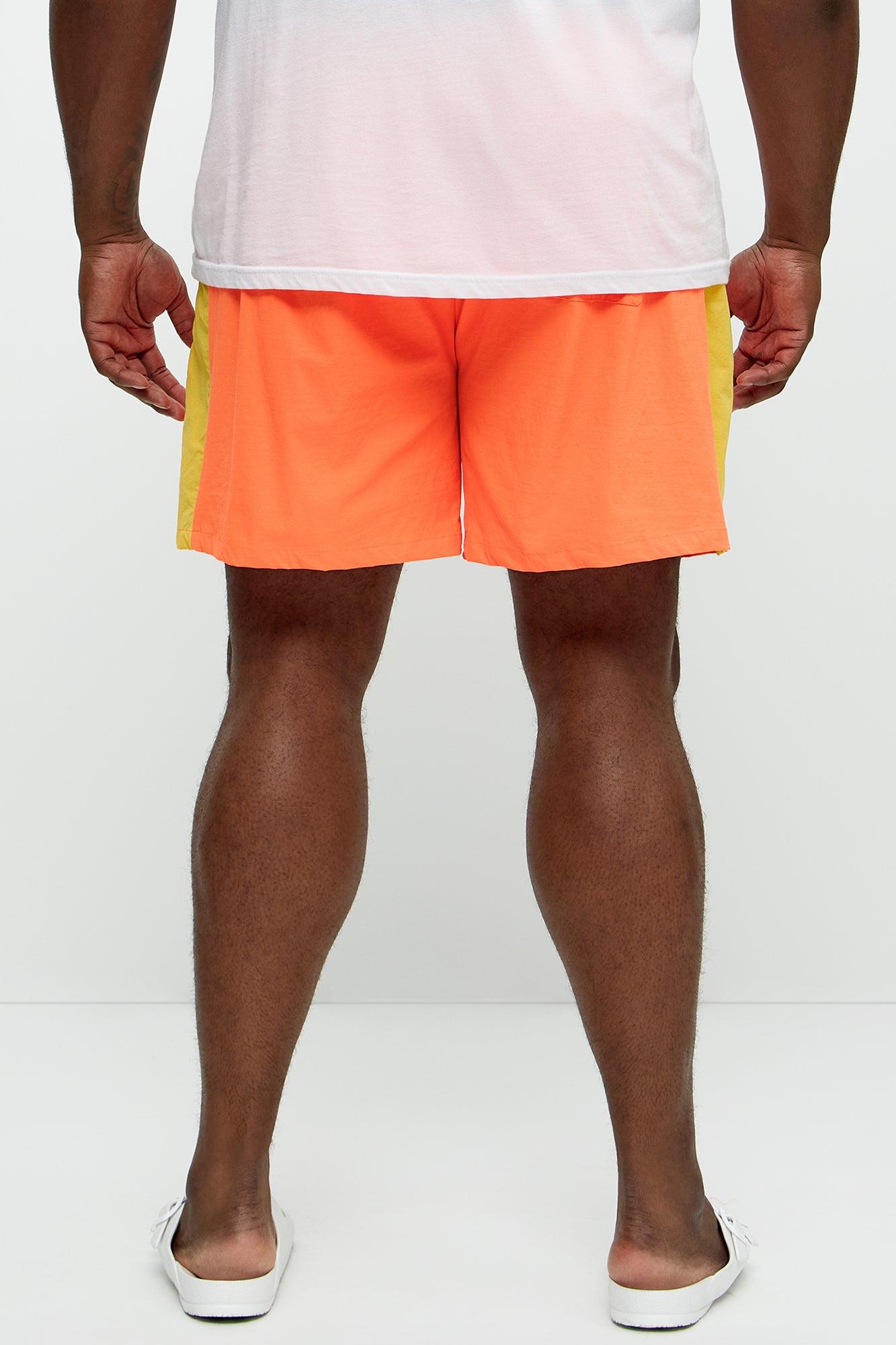 Contrast On The Side Swim Classic Trunk - Orange/combo Product Image