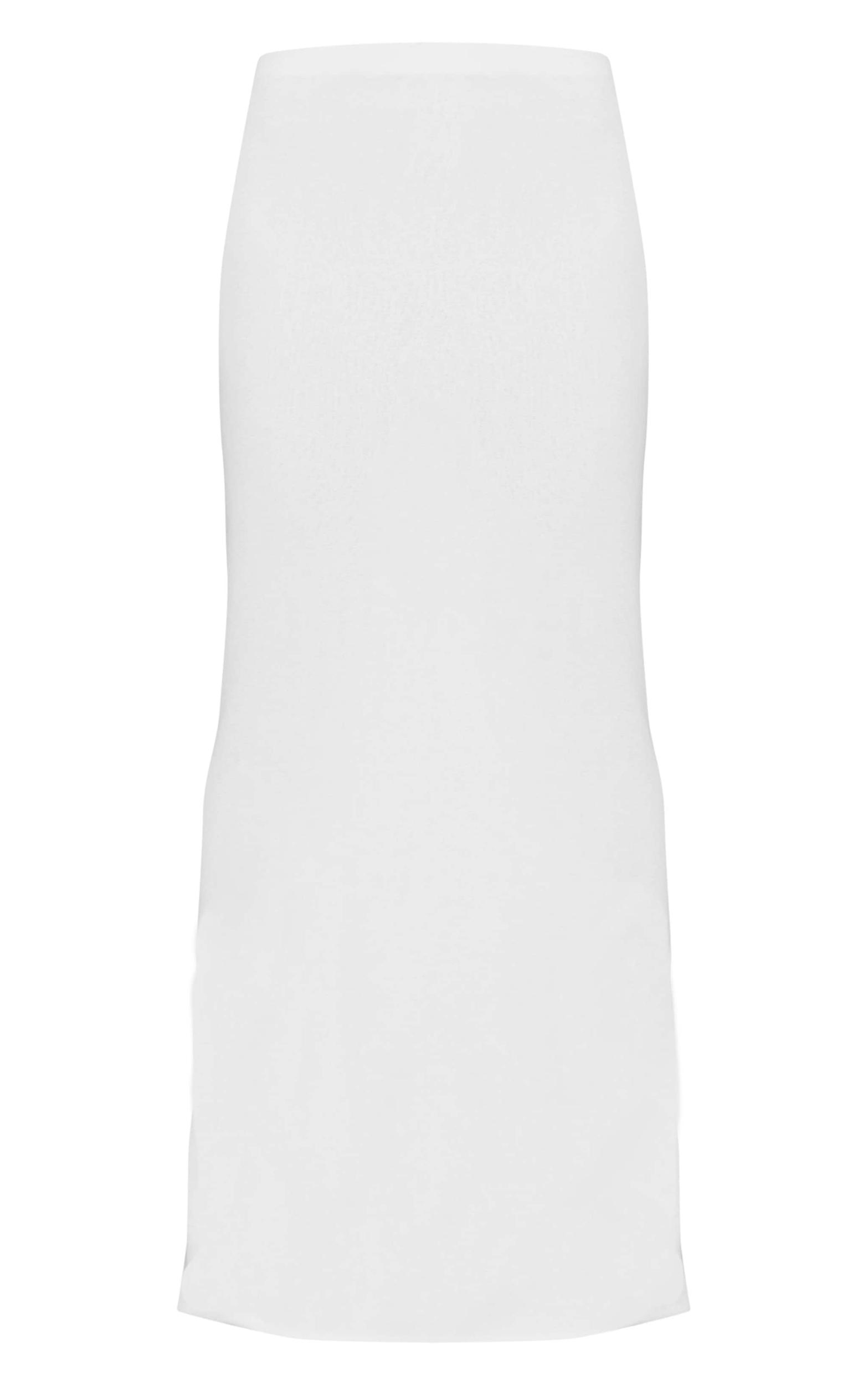 White Burnout Mesh Maxi Skirt Product Image