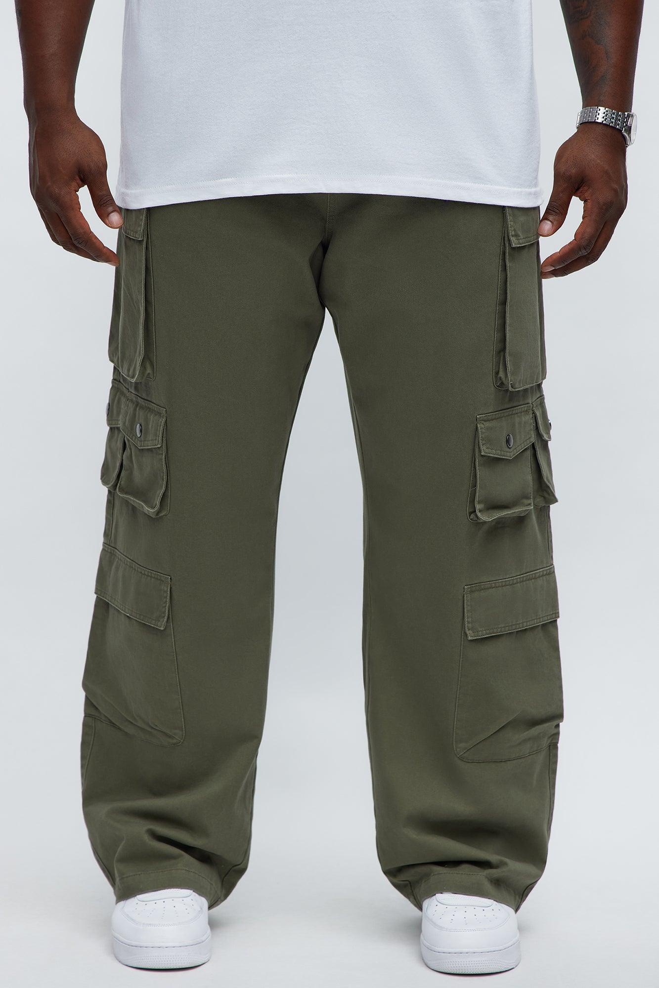 Straight Void Runner Cargo Pants - Olive Male Product Image