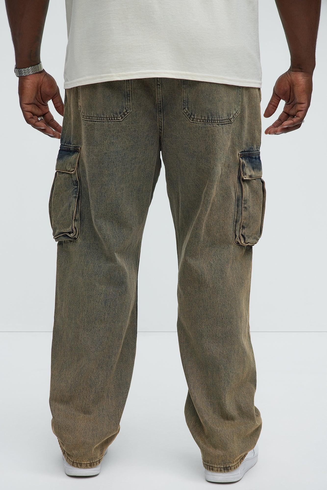 Speak Up Straight Cargo Jeans - Brown Product Image