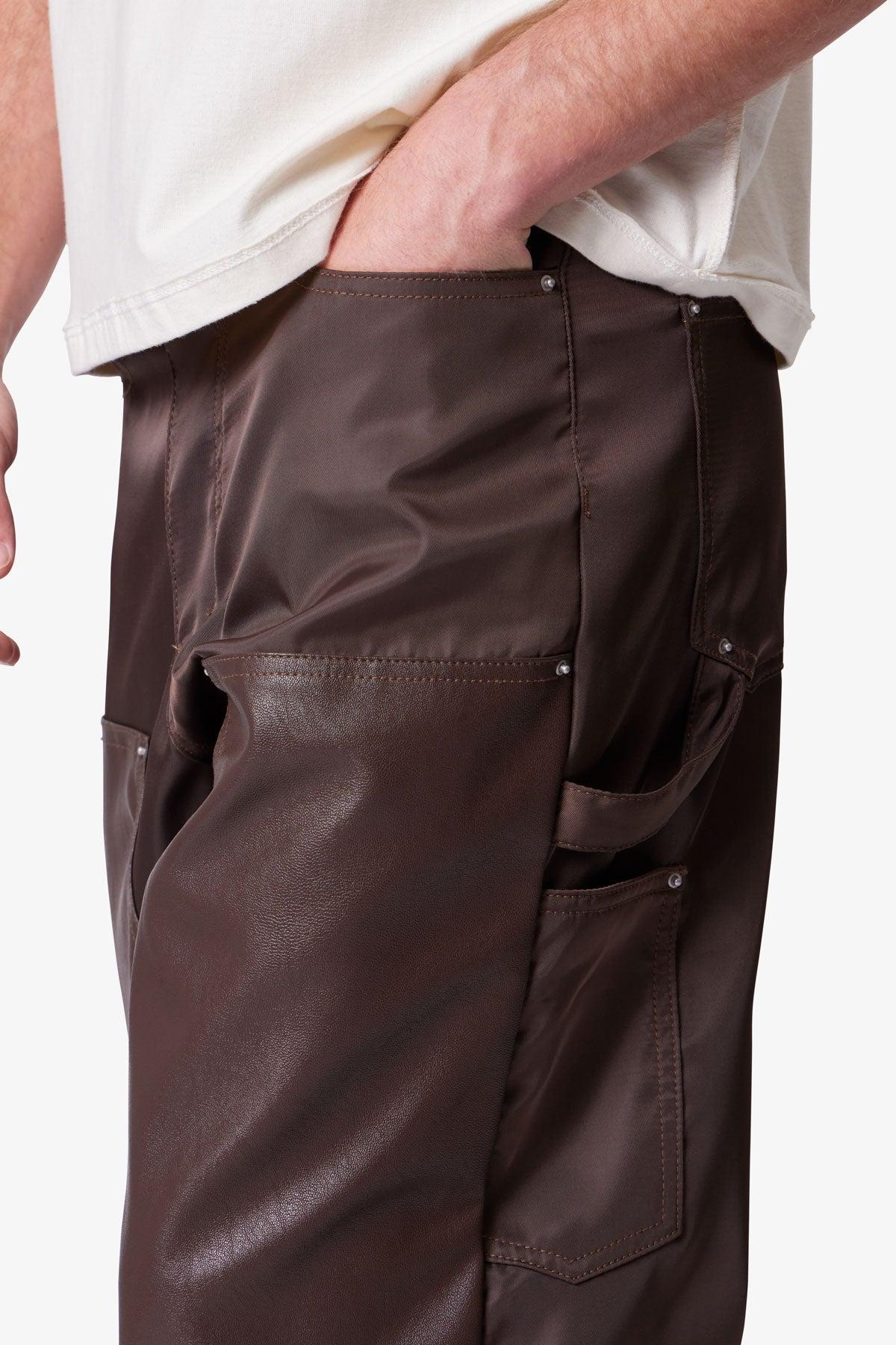Ultra Baggy Nylon Work Pants - Brown Product Image