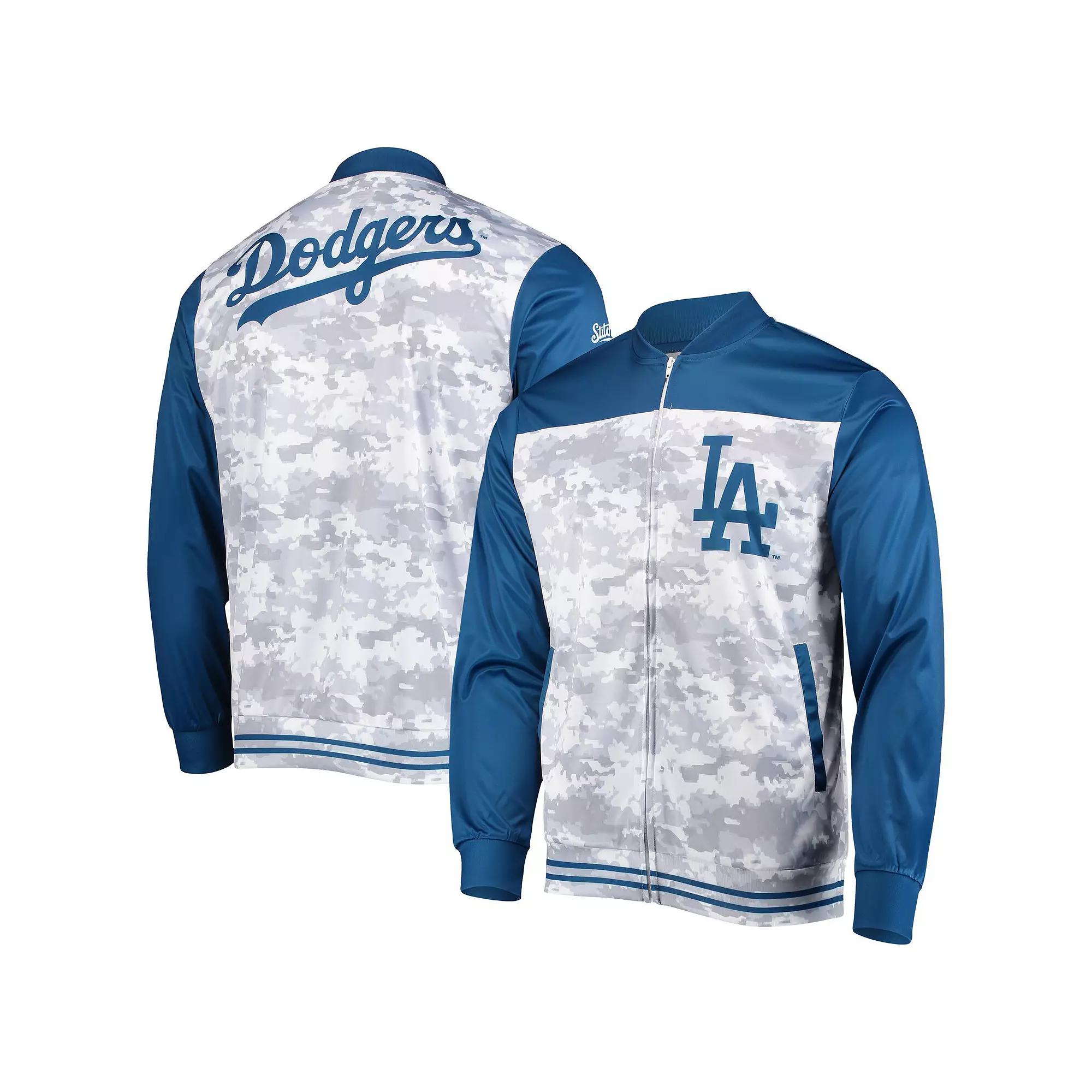 Men's Stitches Royal Los Angeles Dodgers Camo Full-Zip Jacket, Size: Small, Blue Product Image