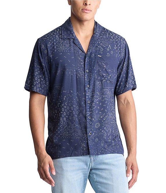 Buffalo David Bitton Short Sleeve Paisley Bandana Print Woven Shirt Product Image