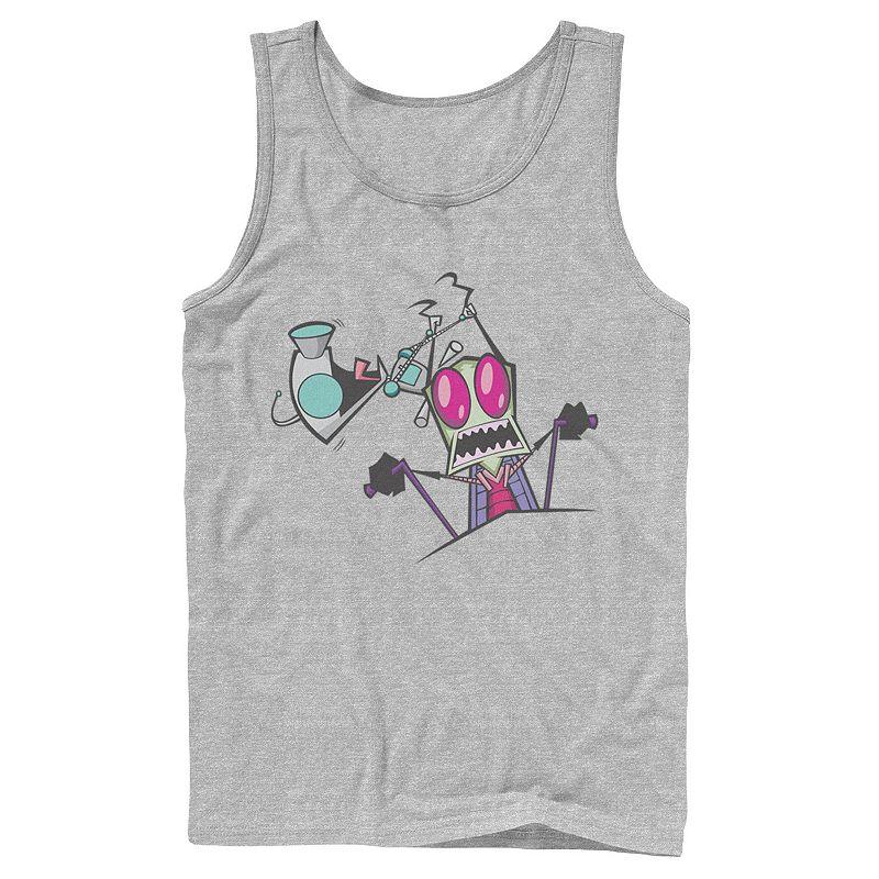 Men's Nickelodeon Invader Zim Gir Pulling Zim's Antennas Portrait Graphic Graphic Tank Top,  Product Image