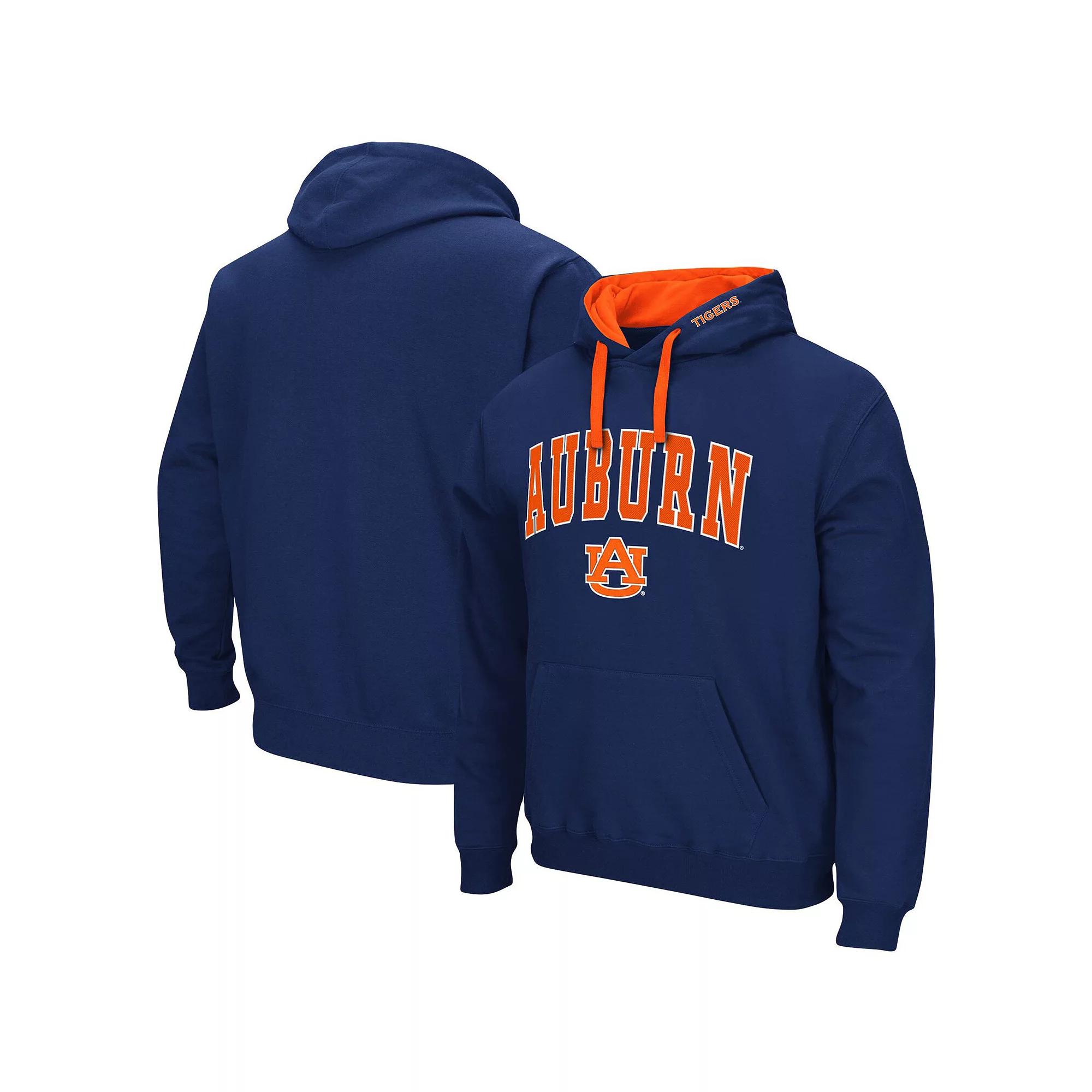 Men's Colosseum Navy Illinois Fighting Illini Big & Tall Arch & Logo 2.0 Pullover Hoodie,  Product Image