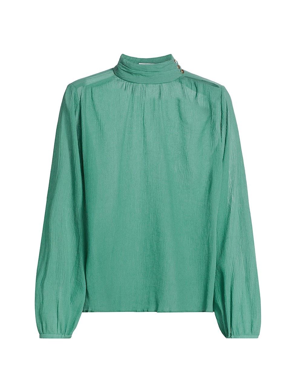 Womens Nadja Mock Turtleneck Blouse Product Image