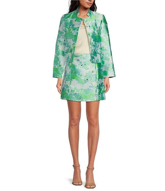 Abbey Glass Jessica Floral Jacquard Mini Skirt Product Image