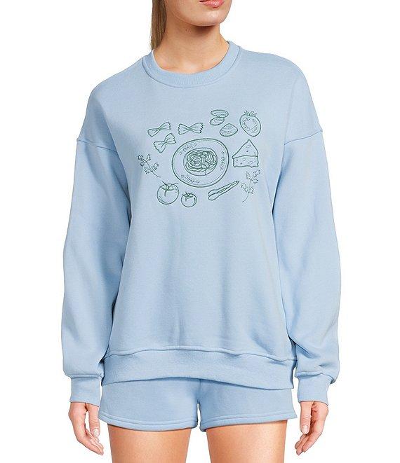 Bailey Rose Pasta Print Coordinating Sweatshirt Product Image