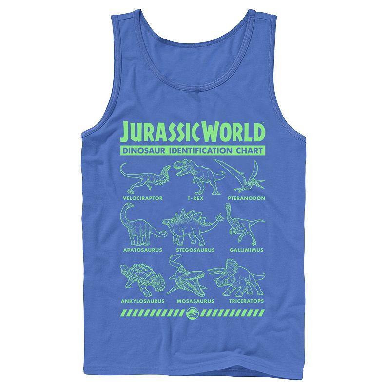 Men's Jurassic World Two Dino Gradient ID Chart Tank Top,  Product Image